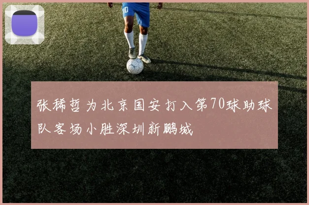 张稀哲为北京国安打入第70球助球队客场小胜深圳新鹏城